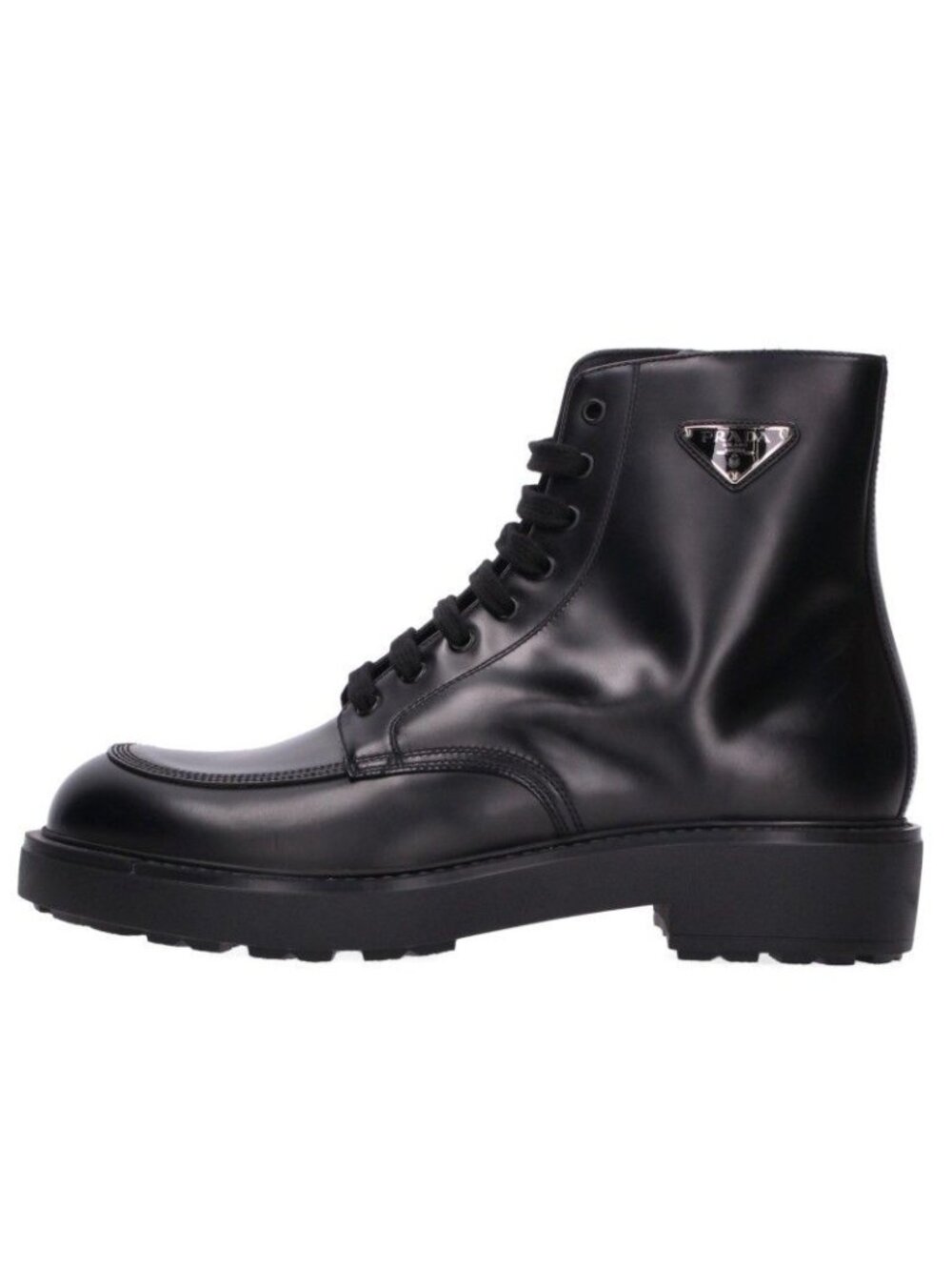 Prada Triangle Plate Boots 9.5